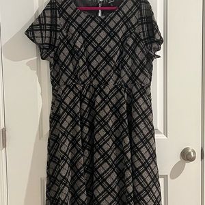 Torrid Skater Dress - Gray/black plaid